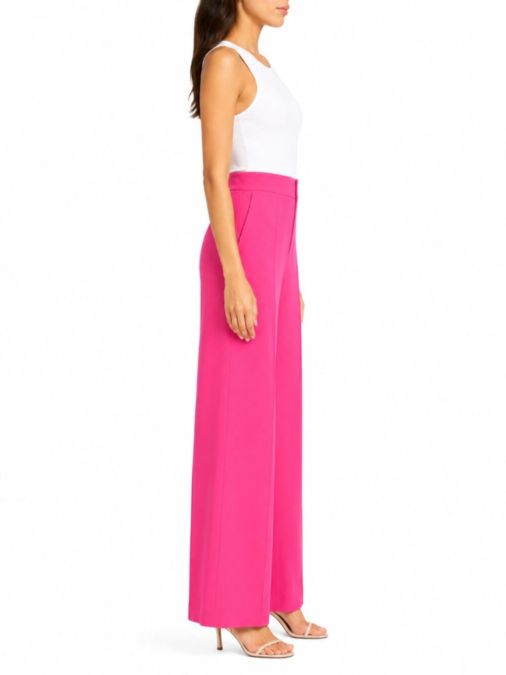 Alice + Olivia Pink Wide Leg Pants – Size 2 - Picture 2 of 4